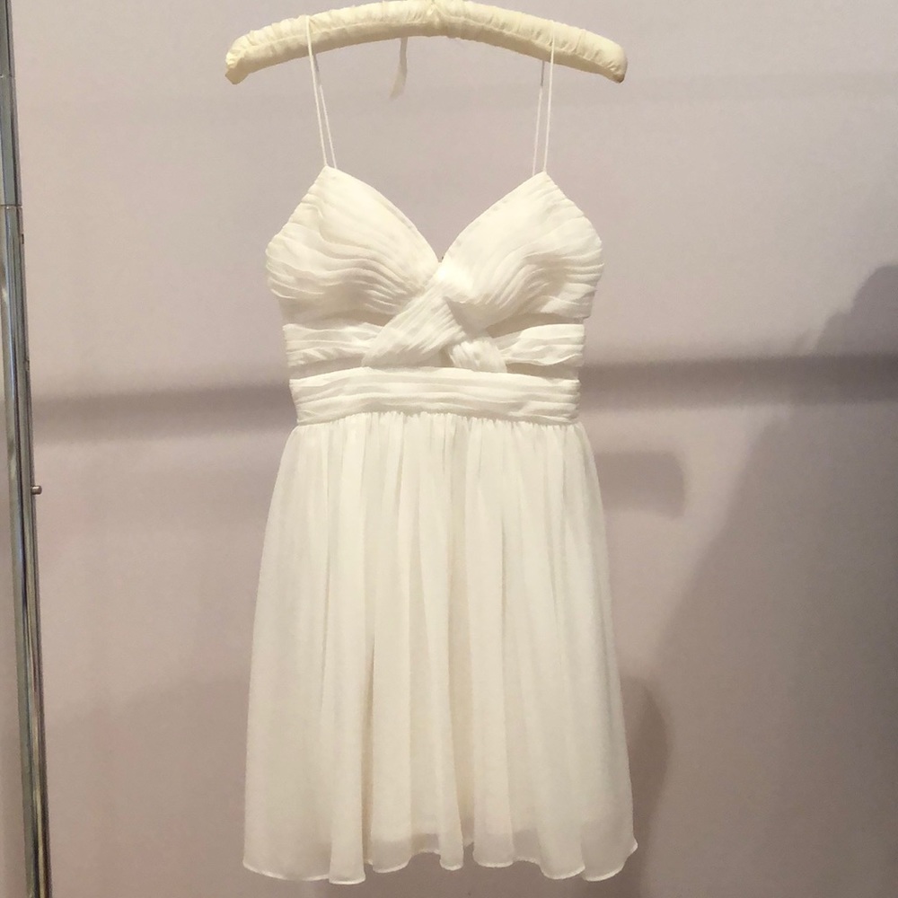 Flirty white chiffon dress